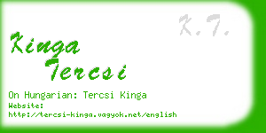 kinga tercsi business card
